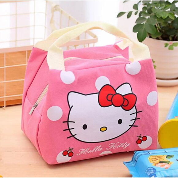 Hello Kitty Pink Lunch Bag – Insulated Tote for Work, Travel, Picnic & On-the-Go - Picture 1 of 2